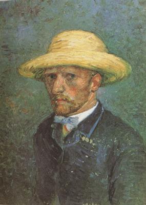 Self-Portrait with Straw Hat (nn04), Vincent Van Gogh